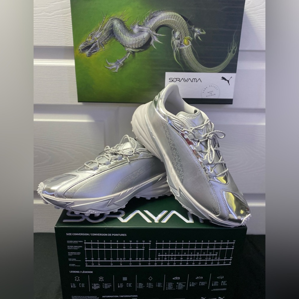 Puma Sorayama Spirex Metallic Silver Sneakers